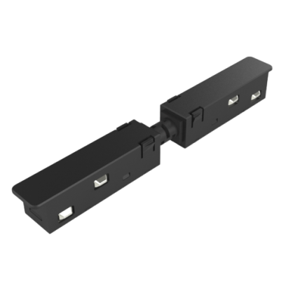 Токовый соединитель прямой для трекового магнитного шинопровода F+Light pw-str-con черный, pw-str-con