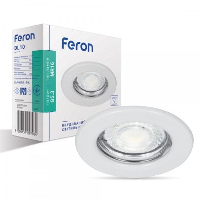 Вбудований світильник Feron DL10 білий, 105