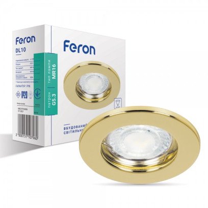 Вбудований світильник Feron DL10 золото, 106
