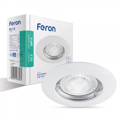 Вбудований світильник Feron DL13 білий, 908