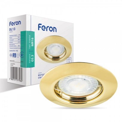 Встраиваемый светильник Feron DL13 золото, 909