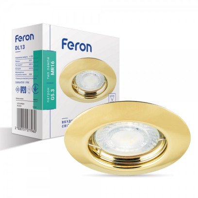 Вбудований світильник Feron DL13 золото, 909