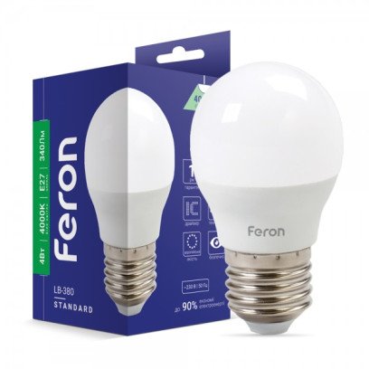 Светодиодная лампа Feron LB-380 4Вт E27 4000K, 4915
