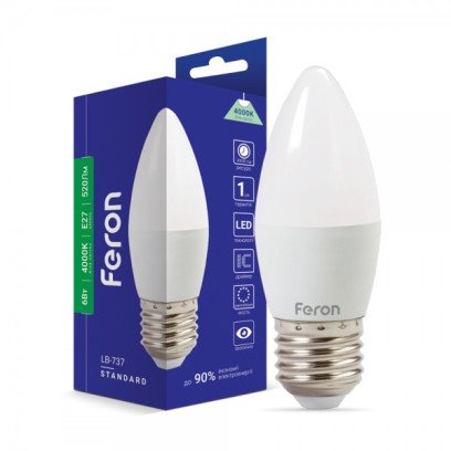 Світлодіодна лампа Feron LB-737 6Вт E27 4000K, 5037