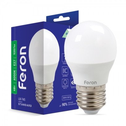 Светодиодная лампа Feron LB-745 6Вт E27 4000K, 5032