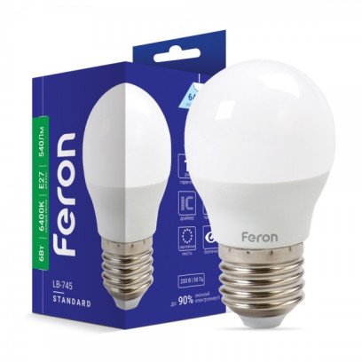 Светодиодная лампа Feron LB-745 6Вт E27 6400K, 5033
