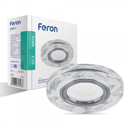 Встраиваемый светильник Feron 8686-2 с LED подсветкой, 4411