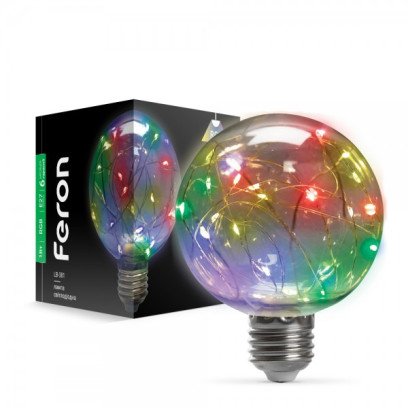 Світлодіодна лампа Feron LB-381 1Вт E27 RGB, 7500