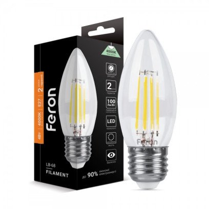 Світлодіодна лампа Feron Filament LB-68 4Вт E27 4000K, 5241