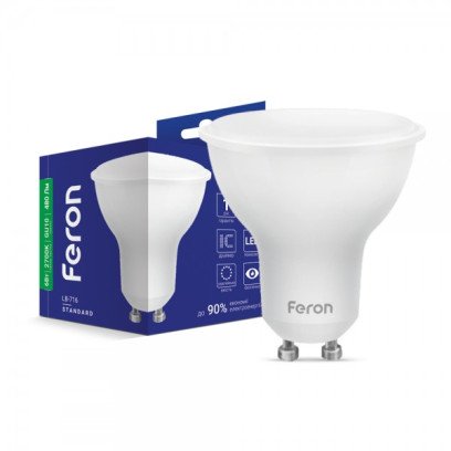 Світлодіодна лампа Feron LB-716 6Вт GU10 2700K, 5233