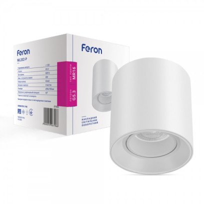 Накладний світильник Feron ML202-P білий, 7730