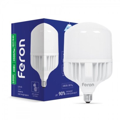 Світлодіодна лампа Feron LB-65 40Вт E27-E40 6400K, 5533