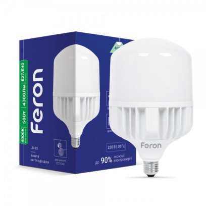 Світлодіодна лампа Feron LB-65 50Вт E27-E40 4000K, 5570