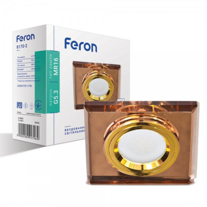 Вбудований світильник Feron 8170-2 коричневий золото, 2803