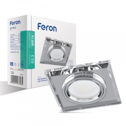 Встраиваемый светильник Feron 8170-2 серебро-серебро, 2799