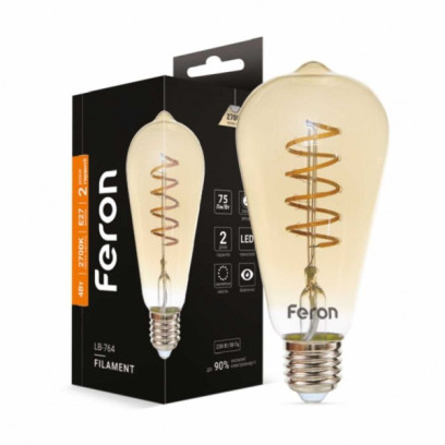 Світлодіодна лампа Feron Filament LB-764 4Вт E27 2700K, 7517
