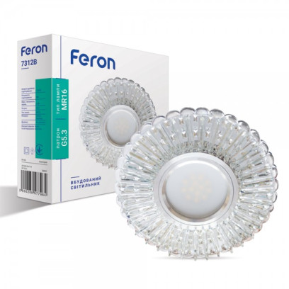 Вбудований світильник Feron 7312B з LED підсвічуванням, 5312