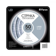 Світлодіодна стрічка Feron SANAN LS606 60SMD/м 12V IP20 50 м білий