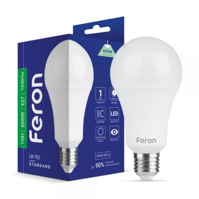 Светодиодная лампа Feron LB-702 12Вт E27 4000K, 6282
