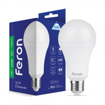 Светодиодная лампа Feron LB-702 12Вт E27 6400K, 6283