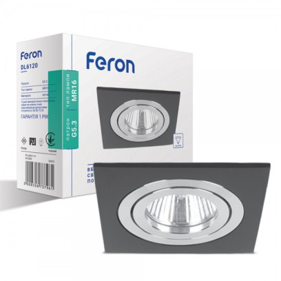 Встраиваемый светильник Feron DL6120 черный, 6346