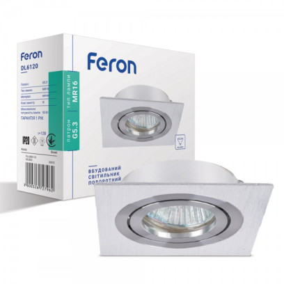 Вбудований поворотний світильник Feron DL6120 білий, 6344