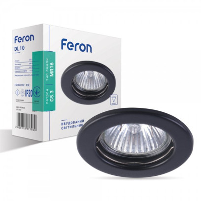 Встраиваемый светильник Feron DL10 черный, 7257