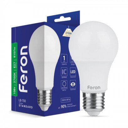Світлодіодна лампа Feron LB-700 10Вт E27 2700K, 6632
