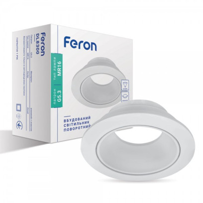 Вбудований поворотний світильник Feron DL8300 білий, 6762