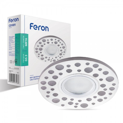 Вбудований світильник Feron CD989 з RGB підсвічуванням, 6745