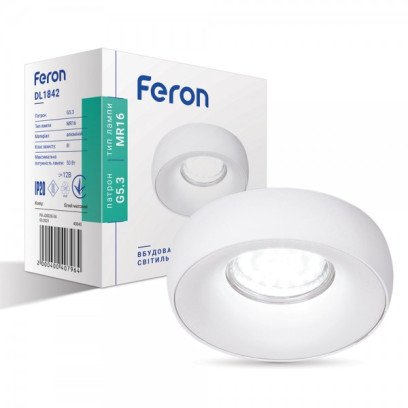 Вбудований світильник Feron DL1842 білий матовий, 6780