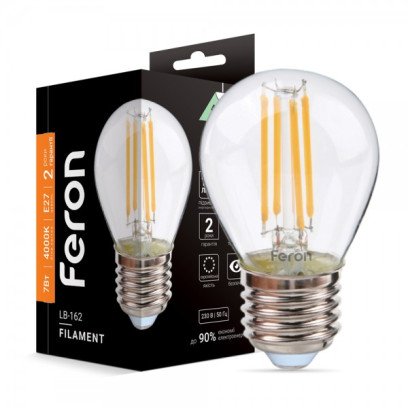 Светодиодная лампа Feron Filament LB-162 7Вт E27 4000K, 6942