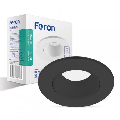 Вбудований поворотний світильник Feron DL0375 чорний, 7111