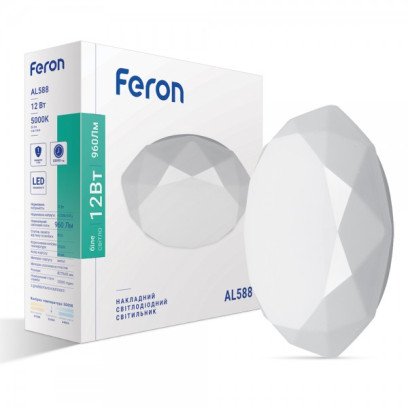 Світлодіодний світильник Feron AL588 12W 5000К, 7334