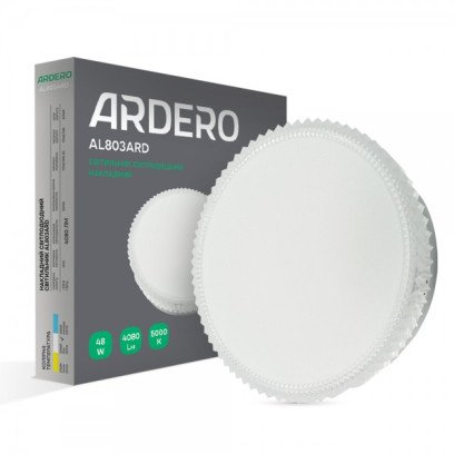 Накладний світлодіодний світильник Ardero AL803ARD 48W коло декор, 8019
