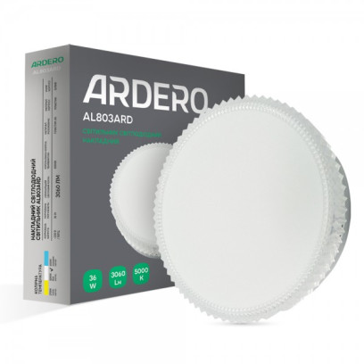 Накладний світлодіодний світильник Ardero AL803ARD 36W коло декор, 8014