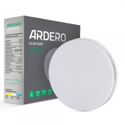 Накладний світлодіодний світильник Ardero AL801ARD 18W коло, 7994