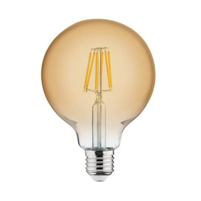 Лампа вінтажна світлодіодна (ретро) "RUSTIC GLOBE-6" 6W Filament led 2200К E27, 001-030-0006-010