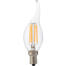 Світлодіодна лампа "Filament flame - 6" 6W свічка на вітрі Е14 4200К