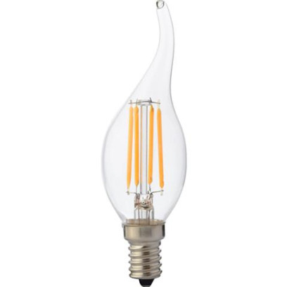 Лампа Светодиодная "Filament flame - 6" 6W свеча на ветру Е14 4200К, 001-014-0006-030