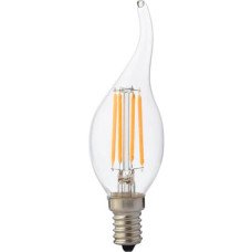 Світлодіодна лампа "Filament flame - 6" 6W свічка на вітрі Е14 4200К