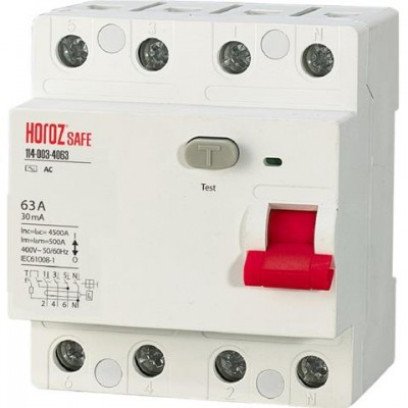 Дифференциальный автомат "SAFE" 63А 4P, 114-003-4063-010