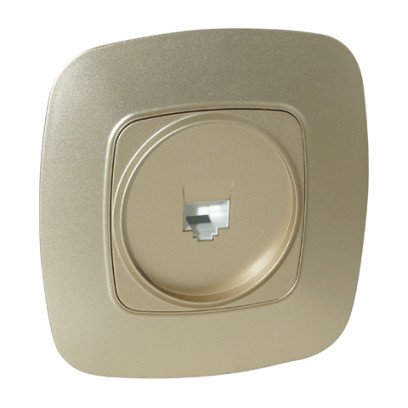 Розетка комп'ютерна золото ELA, 112-007-0011-030