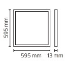 Врізний арт світильник 600*600 SMD LED "CAPELLA-48" 48W 4200K біла панель, 056-012-0048-030