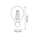 Лампа світлодіодна "FILAMENT BALL-4" 4W 2700К E27, 001-089-0004-040
