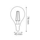 Лампа світлодіодна "FILAMENT BALL-6" 6W 4200К E14, 001-089-0006-020