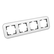 Рамка 4-а LOFT білий+сірий
