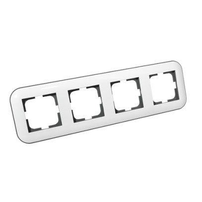 Рамка 4-а LOFT білий+сірий, 404-010003-228