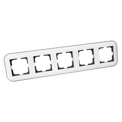 Рамка 5-ая LOFT белый+серый, 404-010003-250