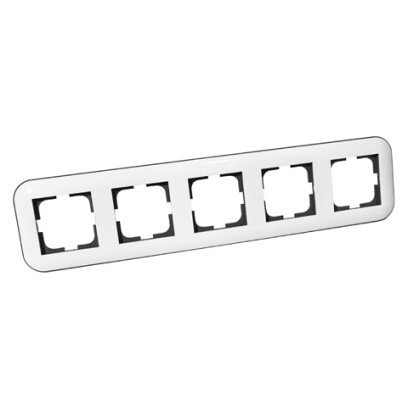 Рамка 5-а LOFT білий+сірий, 404-010003-250